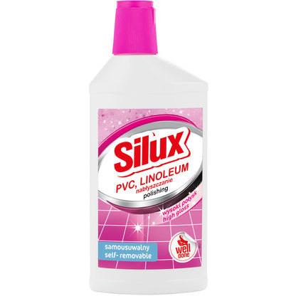 SILUX PVC ir linoleumo grindų apsaugos ir blizgesio priemonė, 500 ml. 15 vnt. dėžėje.