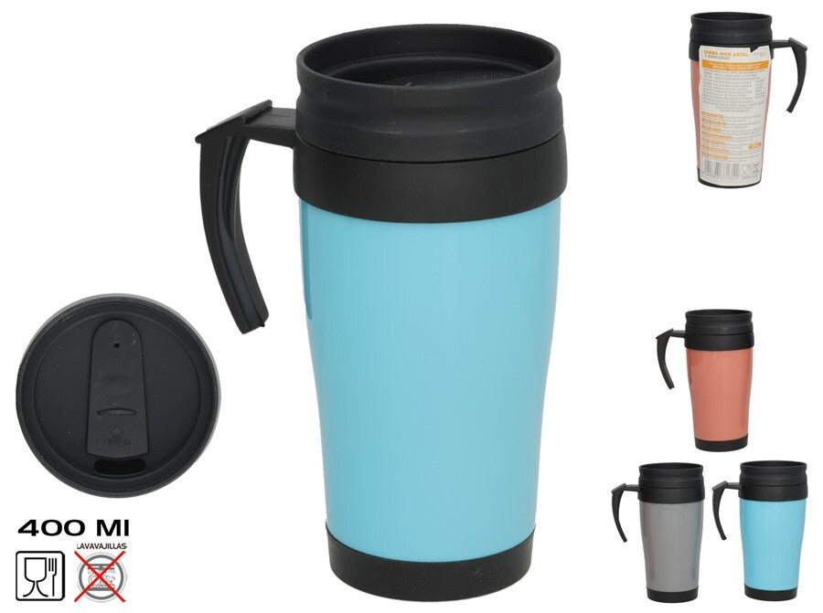 Termo puodelis 400 ml, 3 dizainai, 16,5 x 11,5 x 8 cm, KITCHEN&GO