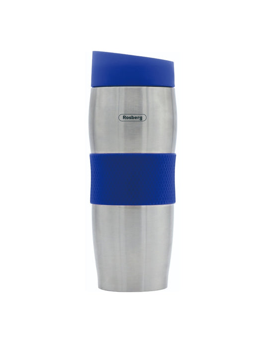 Termosinis puodelis Rosberg R52011C, 0,380 l, dvigubomis sienelėmis, nerūdijančio plieno, mėlynas