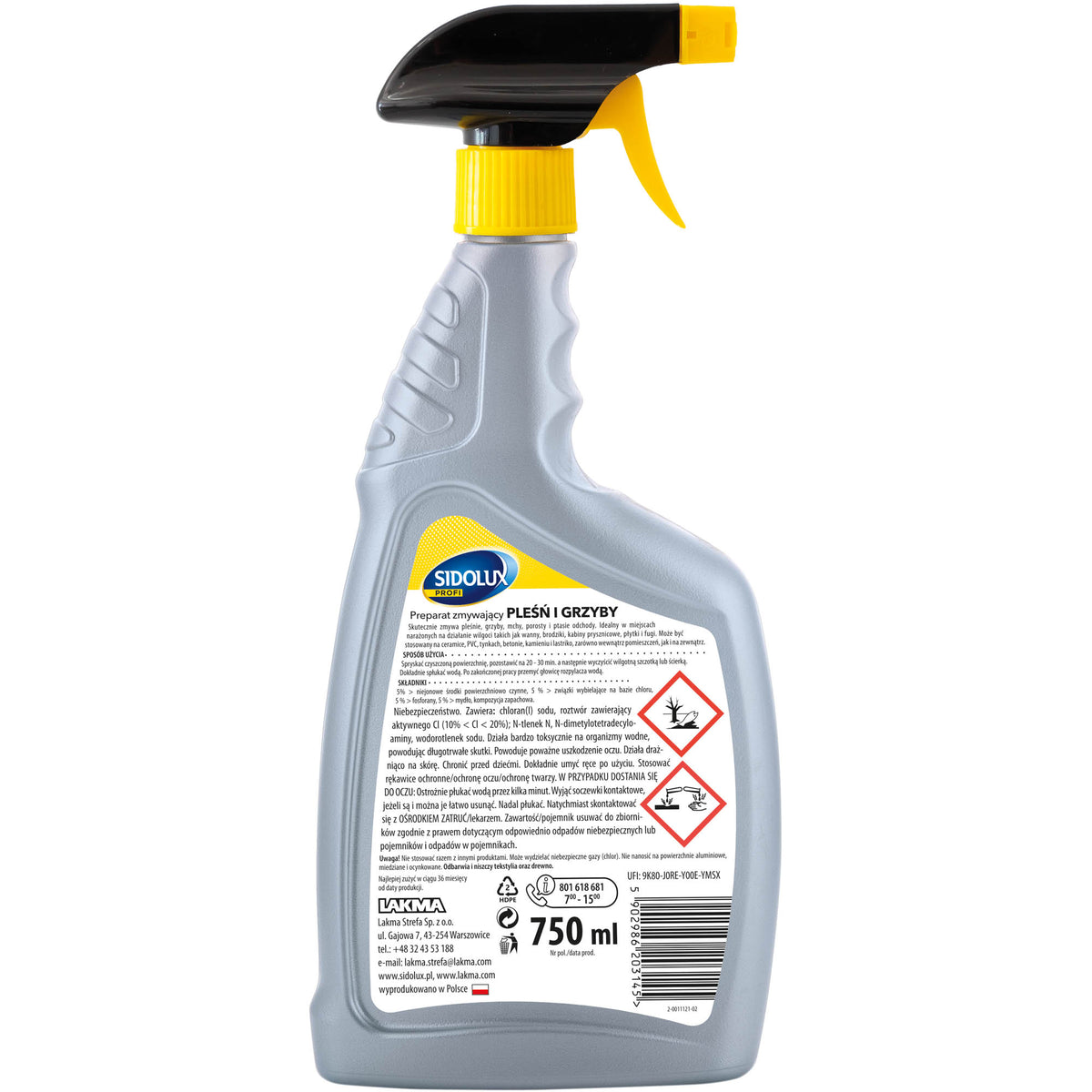 SIDOLUX PROFI pelėsio ir grybelio šalinimo priemonė, 750 ml. 8 vnt. dėžėje.