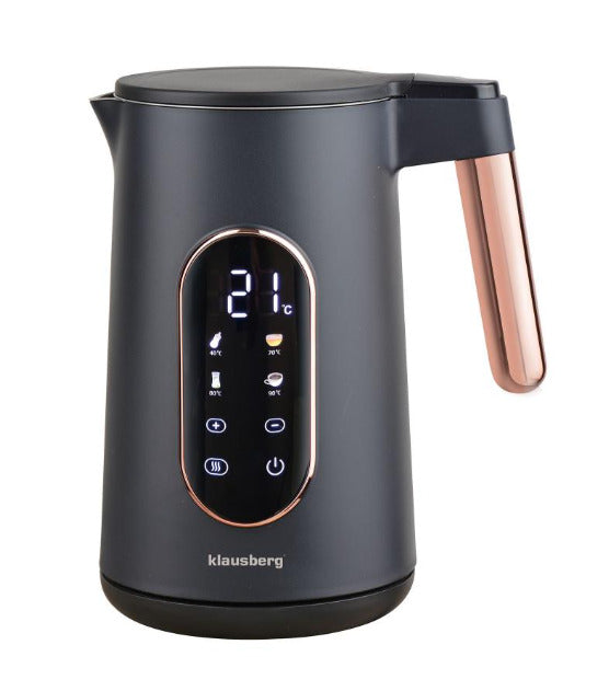 Elektrinis virdulys, 1.7L, 2200W, juodas/rožinio aukso, Klausberg, KB 7892