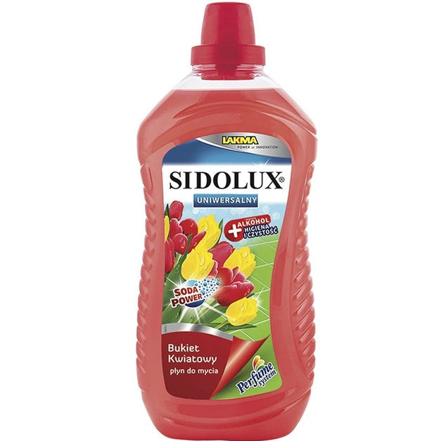 SIDOLUX universalus valiklis su gėlių puokštės kvapu, 1 l. 12 vnt. dėžėje.