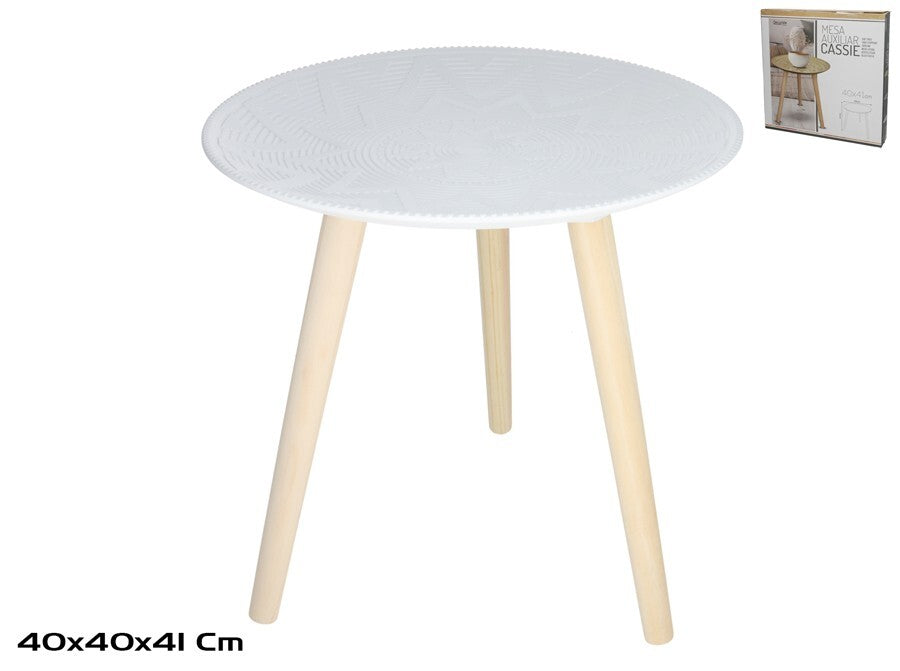 Medinis stalas 40 x 41 cm, baltas, DECORLIFE