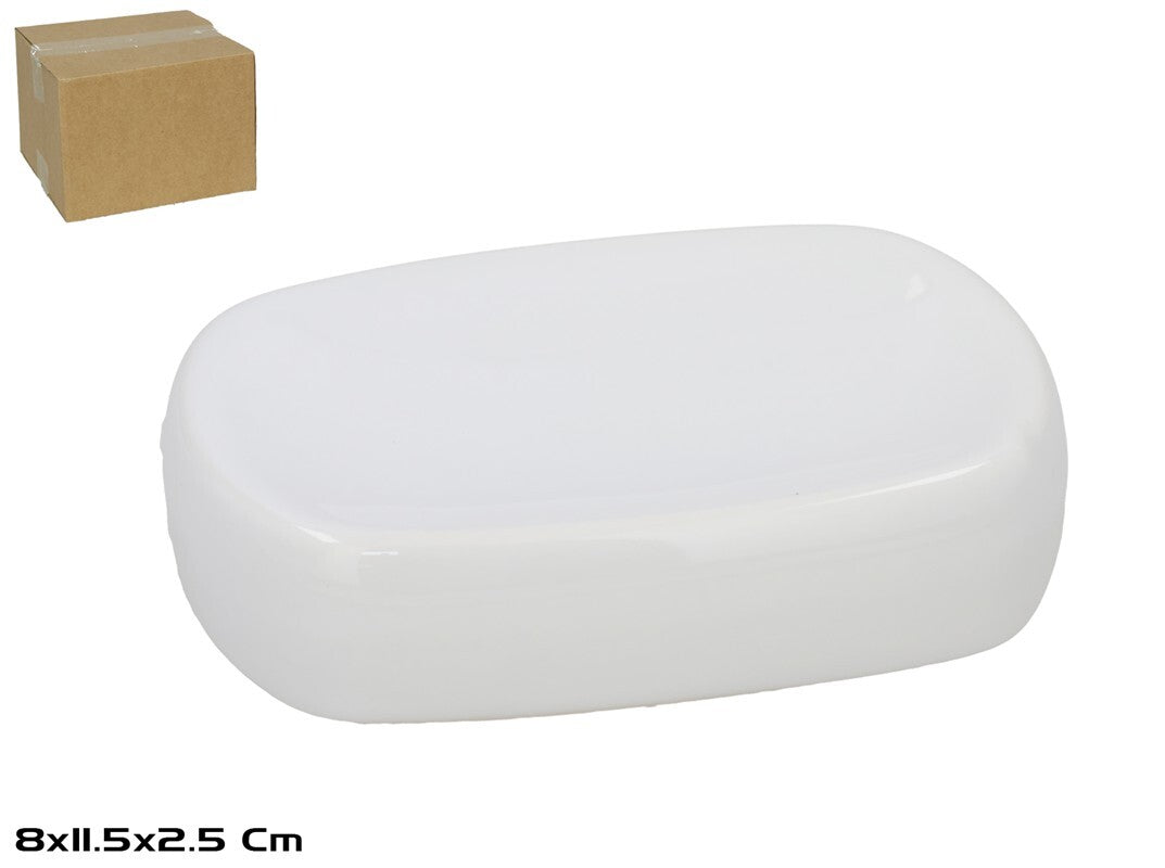 Keraminė muilinė, balta, 8.50 x 12.00 x 3.00, BATH&GO