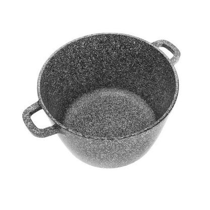 Puodas su dangčiu, aliuminis, pilkas marmuras, Ø24cm x 16.5cm, 6.2L, KB 7525, Klausberg