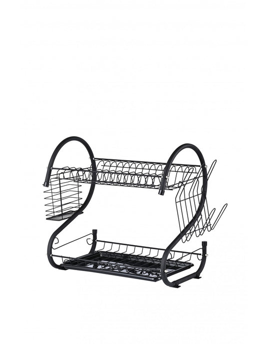 Indų džiovyklė Rosberg R53000H, juoda, 2 lygiai, 40x25x39cm