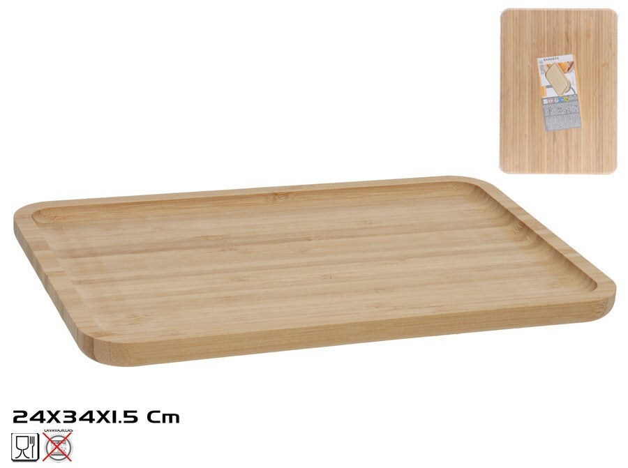 Bambukinis padėklas, 24.00 x 34.00 x 1.50, KITCHEN&GO