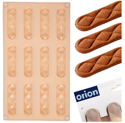 Sausainių ir praline saldainių kepimo formelė, silikoninė, 29,5 x 17 x 1,5 cm, 154444, ORION