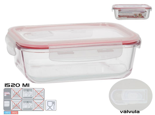 Stačiakampė pietų dėžutė 1520 ml, 7,5 x 22,5 x 17,5 cm, KITCHEN&GO