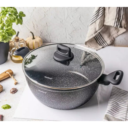 Puodas, juodas marmuras, Ø28cm, 5.71L, KB 7672, Klausberg