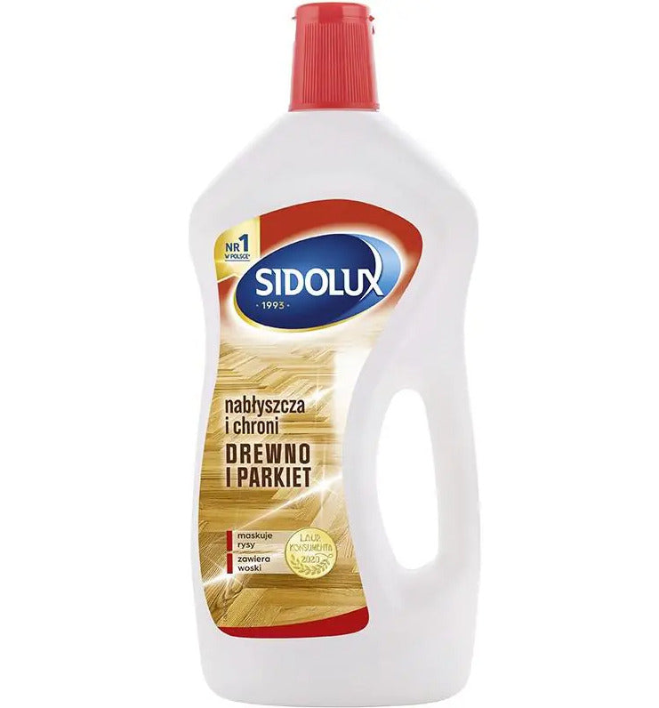 SIDOLUX EXPERT medinių grindų blizgesio ir priežiūros priemonė, 750 ml. 10 vnt. dėžėje.
