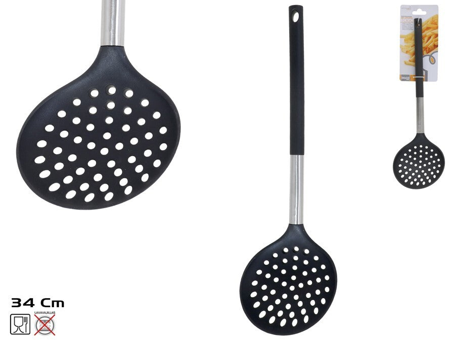 Virtuvinis samtis (kiaurasamtis) juodas plienas Togo, 34,5 x 10 x 7 cm, KITCHEN&GO