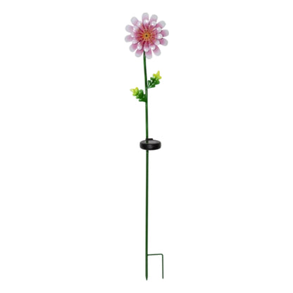 Saulės energija įkraunamas LED sodo šviestuvas „Rožinė ramunė“, 81 cm