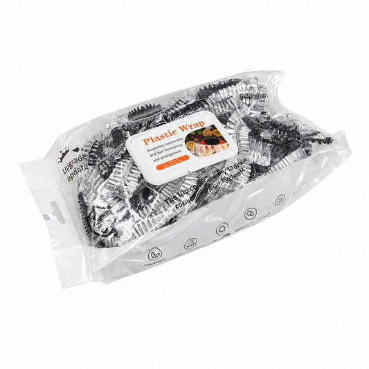 Sidabrinės maisto uždengimo plėvelės su elastine juosta