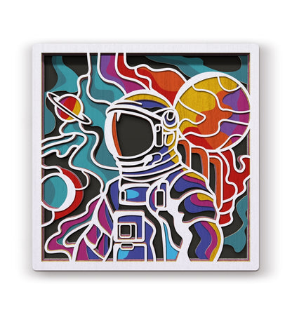 Splat Planet medinis 3D spalvinimo paveikslas, Kosmosas