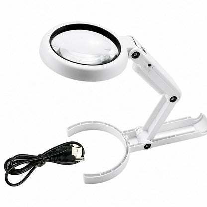 Stalinė ir rankinė lupa su LED apšvietimu