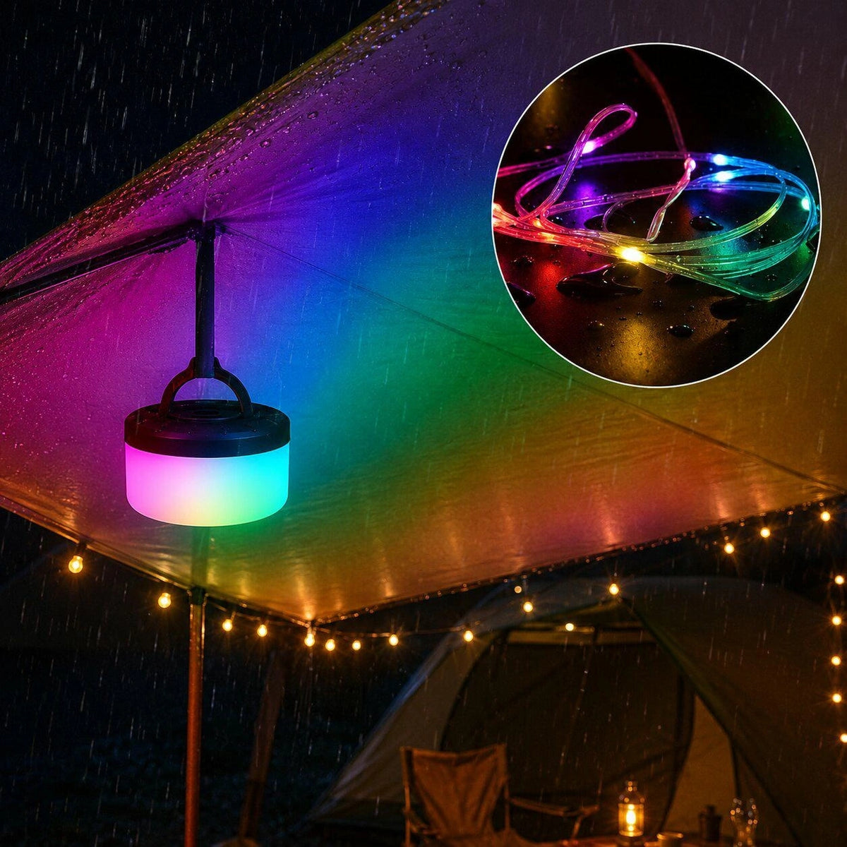 Stovyklavimo LED lempa