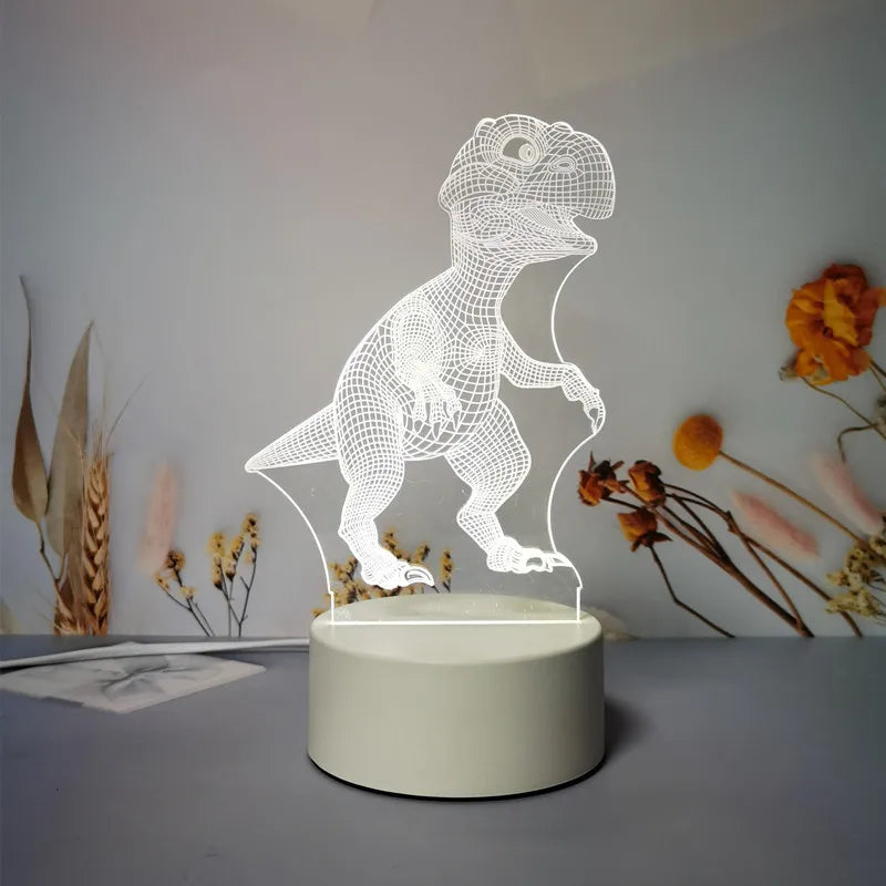 Šviečianti 3D LED Dekoracija - Dinozauras