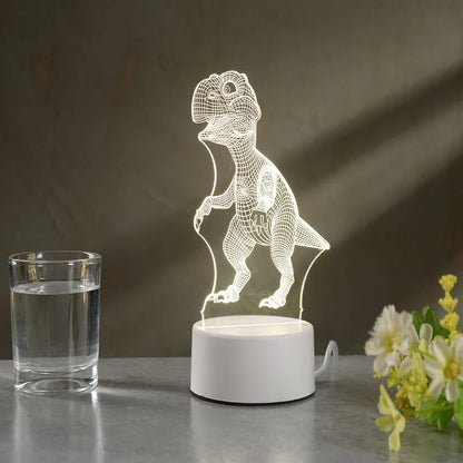 Šviečianti 3D LED Dekoracija - Dinozauras