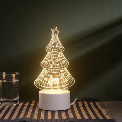 Šviečianti 3D LED Dekoracija - Kalėdinė Eglė