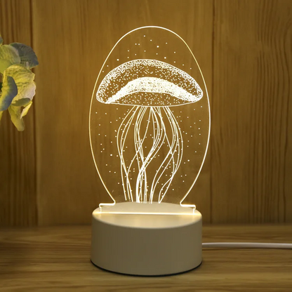 Šviečianti 3D LED Dekoracija - Medūza