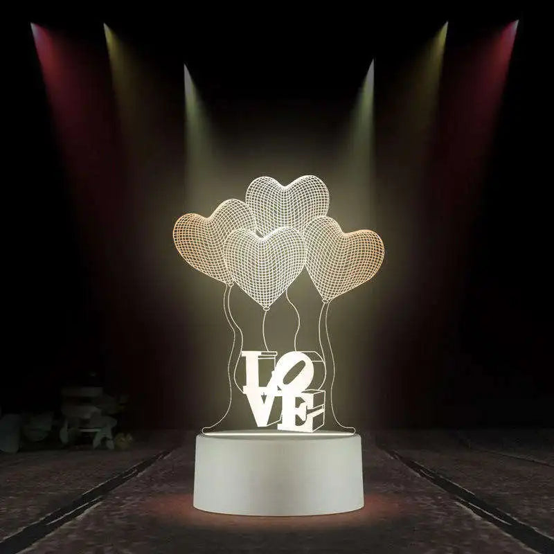 Šviečianti 3D LED Dekoracija - Meilė