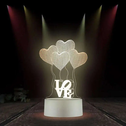 Šviečianti 3D LED Dekoracija - Meilė