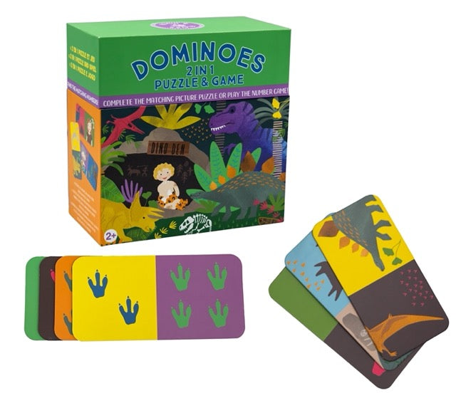 Žaidimas domino-dėlionė 2in1, Dinozaurai